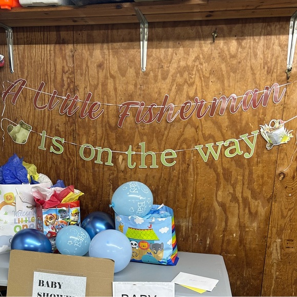 A little fisherman is on the way baby shower decor - Picture 2 of 4
